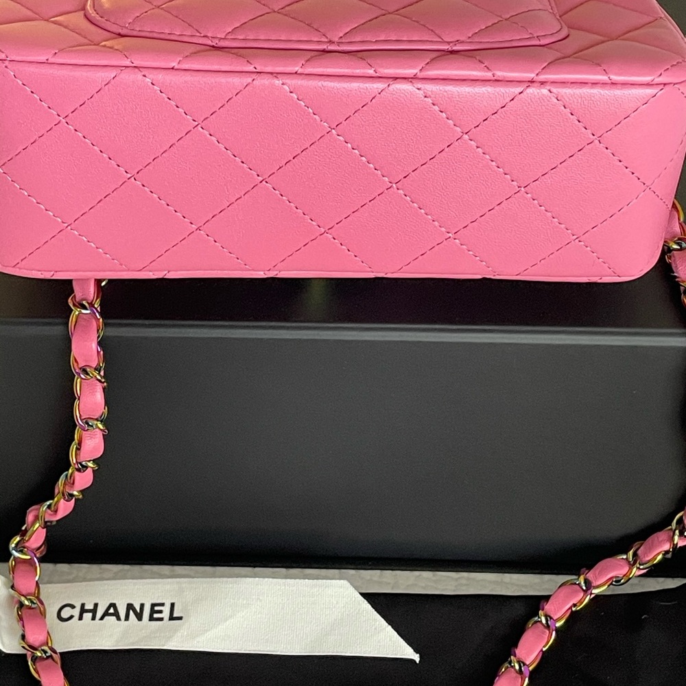 ‼️SOLD‼️Chanel 21S Pink Mini Rectangle Classic - Picture 6 of 12